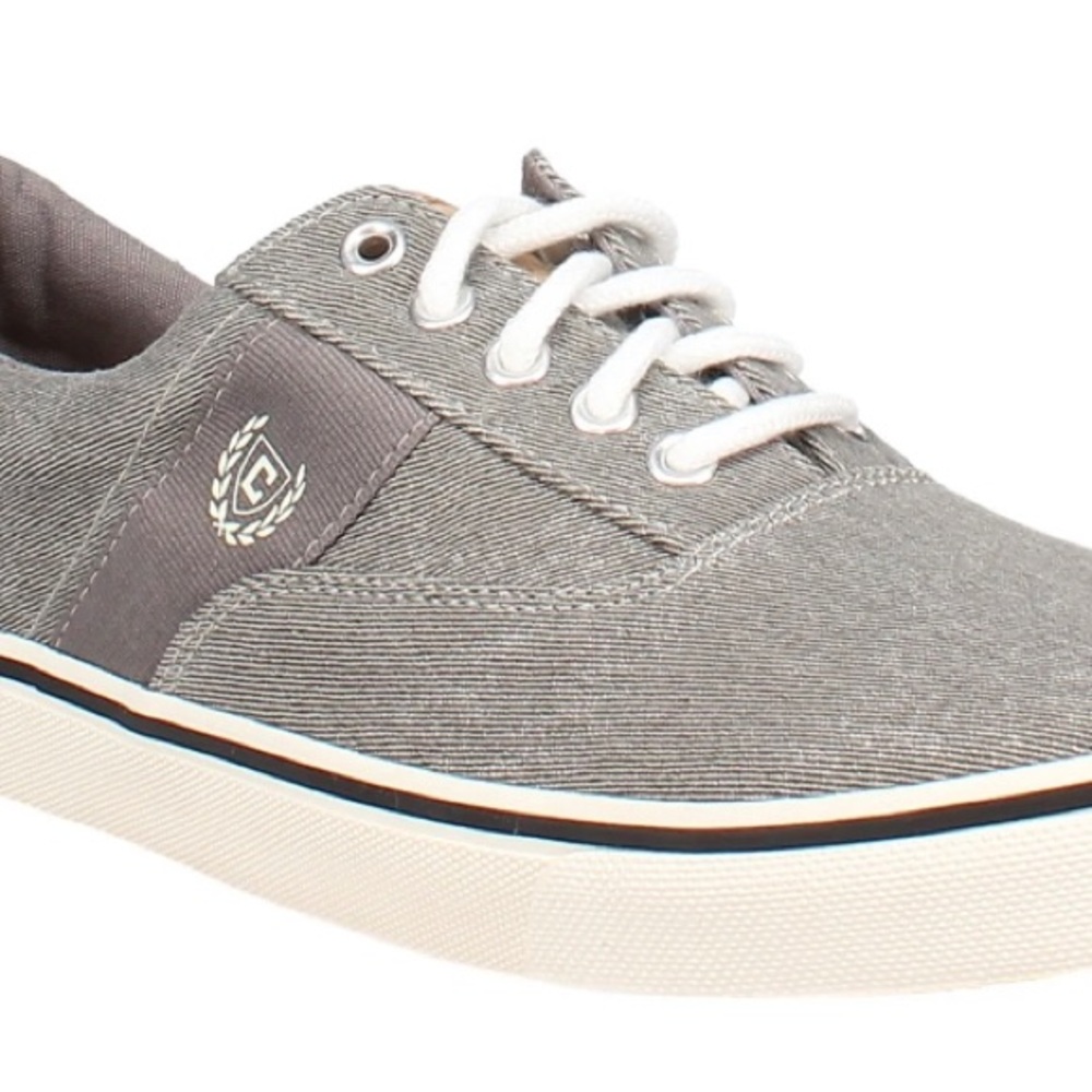 CHAPS Mens York Canvas Sneakers Size 11 1/2 Medium Width Gray